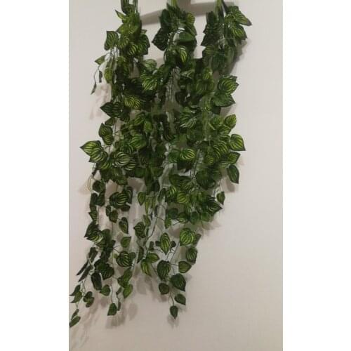 3pc/bag 87cm Artificial Leaves Green Hanging Wall Home Shop Display Decoration Party Wedding Background Decor Fake Leave