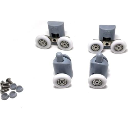 4pcs Shower Rooms Cabins Pulley &Shower Room Roller /Runners/Wheels/Pulleys Diameter 2double Top +2 Singel Bottom