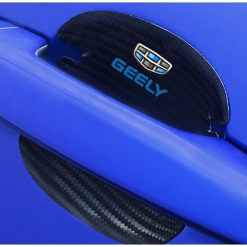 For Geely Atlas Coolray Emgrand X7 EC7 EC8 GT GC7 GC9 CK2 NL3 EX7 4pcs Carbon Fiber Car Door Handle Scratch Protector Stickers