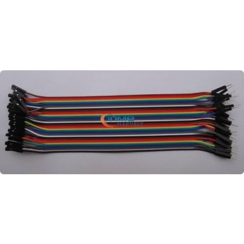 40 pins Dupont Wire Cable 1p Male to 1p Female Connector 2.54mm length 20cm 1 piece= 40 pins 1p-1p wires with dupont connector