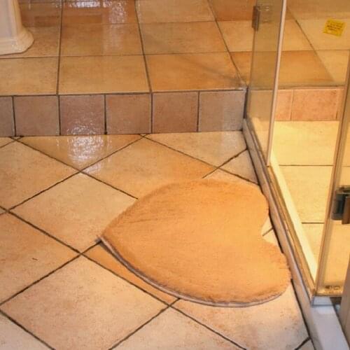 Alitextilebtoc Heart Shap Carpet Skid Resistance Mat 40x60cm Anti-slip Rug Peacock Carpets Applicable To All Kinds Of Toilets