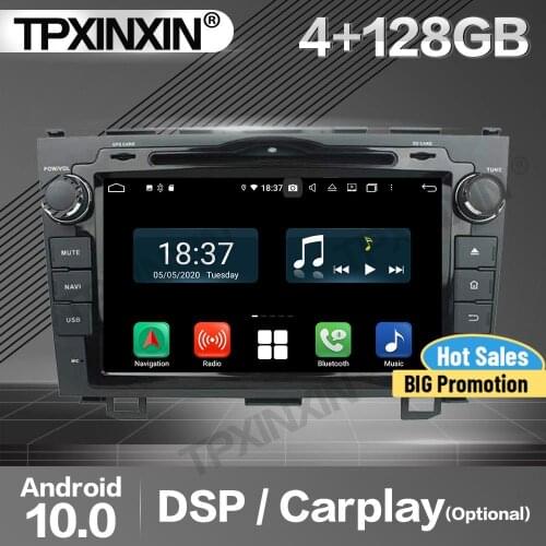 128G Carplay Car Radio 2 Din Stereo Receiver Android 10 For Honda CRV 2010 GPS Player Audio Recorder Head Unit