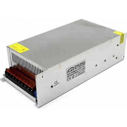 DC Power Supply 60V 12A 720w Led Driver Transformer 220V AC to DC60V Adapter SMPS for strip lamp Industry CNC CCTV