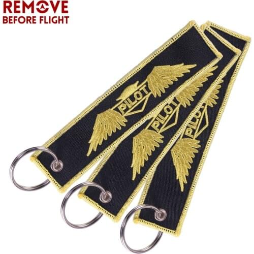 3 PCS/LOT Pilot Key Chain Jewelry Embroidery Pilot Key Ring Chain Aviation Gift Key Tag Chaveiros Atacado Angle Wing Keychains