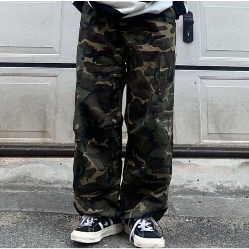 2021 men women camouflage overalls Techwear hip-hop straight loose-fitting drawstring Japan cargo trousers jogging sweatpants