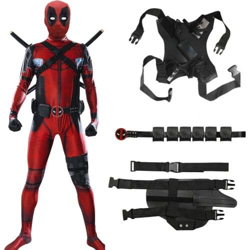 Deadpool costume cosplay kids adult suit Anime Superhero cosplay Death Waiter anime adult Service Leotard Hats Accessories anime