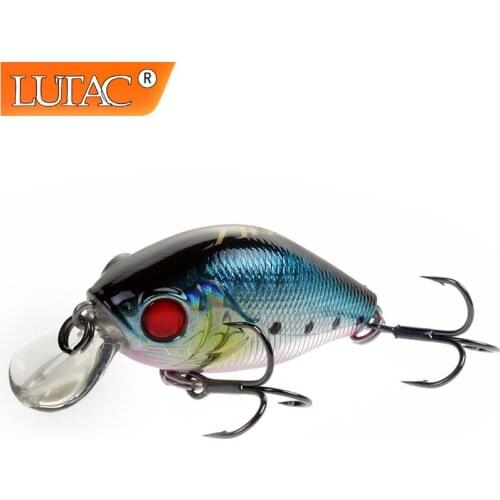 LUTAC Black Minnow Mini Crankbait 40mm 7g Fishing Lure Floating Wobblers Pesca