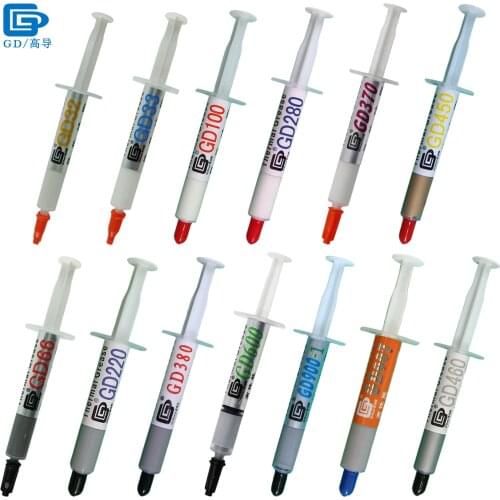 Net Weight 3 Grams 2 Pieces Per Lot Syringe Packaging GD Brand Series GD900-1 Thermal Grease Paste Plaster Heat Sink for CPU SY3