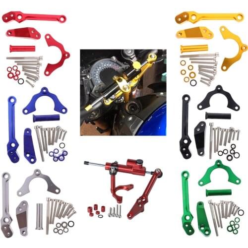 Motorcycle Steering Stabilizer Damper Bracket Mount Kit for Kawasaki Z900 17-18