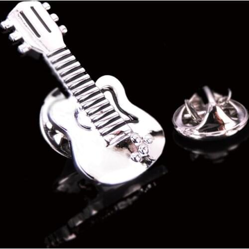 High quality brass fashion music equipment electric guitar modeling Brooch mens Lapel Pin clothing backpack badge jewelry whole
