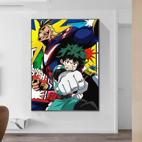 My Hero Academia Anime Art Prints Anime Manga Scroll Poster Wall Art Print Decor,20 x 28 Inches,No Frame
