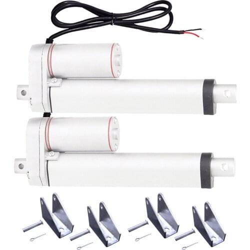 Set of 2PCS 200mm 8" Stroke Heavy Duty DC 12V Electric Linear Actuator 14mm/s Speed 1000N/220lbs Load