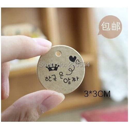 Wholesale Scallop Kraft Blank Hang tag Retro Gift tag, Table Number cards, 500pcs/lot High Quality Kraft Tag yxc012