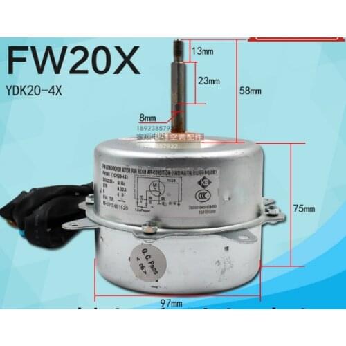 Suitable forGree air conditioner 1 horse hanging machine motor FW20X YDK20-4X fan motor 1501315602