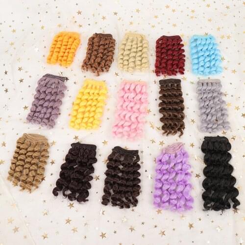 Cataleya Bjd Doll DIY Curly Hair Wig High Temperature Silk In Variety Of Colors 15 * 100 cm Hair Bjd Doll