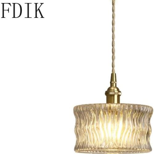 Modern Glass Pendant Lamp Nocdic Clear Hanging Lights Led E27 Bulb for Home Bedroom Kitchen Bedside Decor Luminaire Suspension