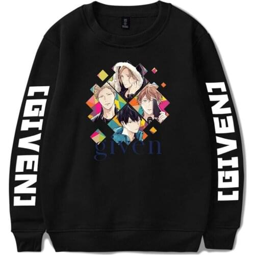 Given Anime Crewneck Sweatshirts Women Men Long Sleeve Sweatshirts Hot Sale Casual Streetwear Clothes