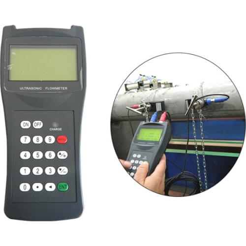 TDS-100H Portable Handheld Ultrasonic Flow Meter With Clamp On Sensor M2(DN50-700mm 0~160℃) Water Flowmeter