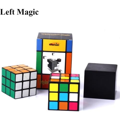 Triple Diko Cube Magic Props Magic Cube Illusion Magic Disappear Toys Tricks G8018