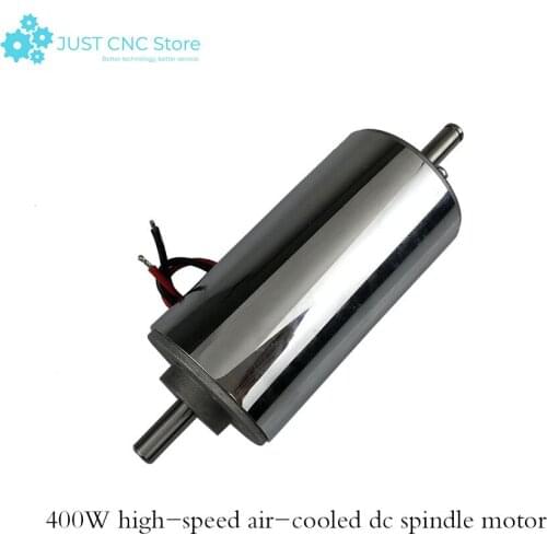 High-speed dc12v-48v 400W dc spindle motor engraving machine chrome plated air-cooled surface bright silver 12000 r/min