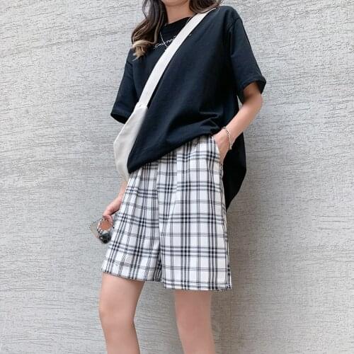 YING DE MEI Women's Plaid Trousers