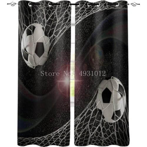 Soccer Football Game Room Curtains Large Window Window Curtains Living Room Bathroom Bedroom Decor Kids Window Treatment