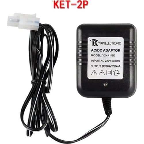 Rechargeable Battery Charger Ni-Cd Ni-MH Batteries Pack KET-2P Plug Adapter 9.6V 250mA Output RC Toy