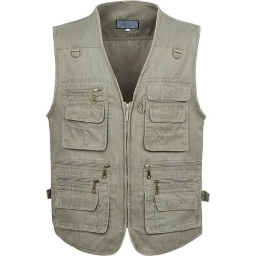 With Many 16 Pockets Men Multi Pocket Photograph Waistcoat 8XL 9XL 10XL New Male Casual Summer Big Size Cotton Sleeveless Vest