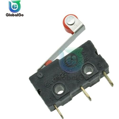 10pcs/Lot KW12-3 Mini Micro Switch 3Pin With Roller Limit Switch 5A AC 125V-250V Micro Switches