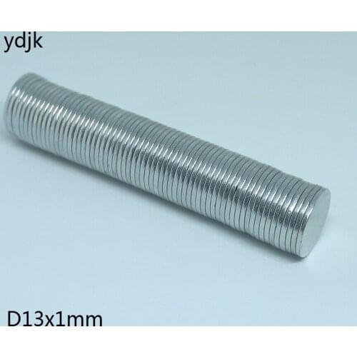 100PCS/LOT Neodymium magnet 13*1 disc Rare earth permanent magnet 13x1 N38 strong NdFeB magnet