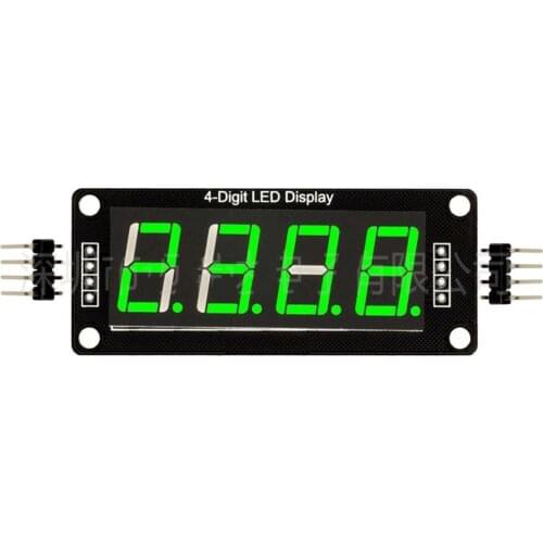 4-Digit LED 0.56 Display Tube (decimal) 7-Segments Blue TM1637 Clock Double Dots Module Size 0.56 Inch For Arduino