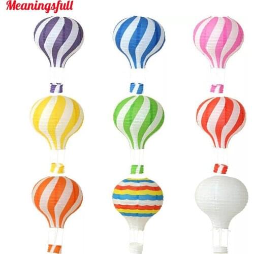 5pcs/lot 12'' 30cm White Hot Air Balloon Paper Lanterns 17 Colors For Wedding Party Kids Bithday Baby Shower Window Decoration