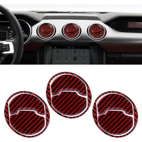 Beler 1Set Car Interior Air Vent Outlet Cover Trim Fit for Ford Mustang 2015 2016 2017 2018 2019
