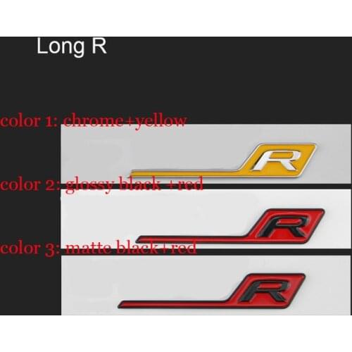 Long R Emblem for Emblem Car Styling Trunk Sticker Mercedes Benz AMG GT GT43 GT50 GTR GTS GTC C63S E63S GLC63S GLE63S