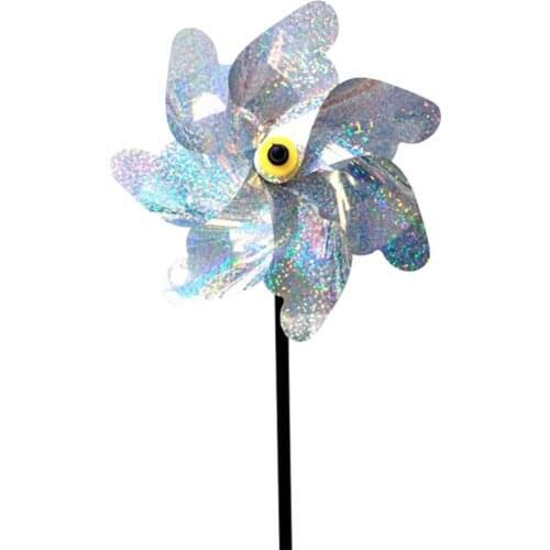 Pinwheels Reflective Wheels Bird Repeller DIY Toy Bright Flashes 10pcs Funny Holographic Flower Garden Windmill Protect