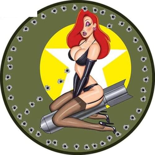 Personality Pin Up Girl Personality Creative Car Stickers Fashion Fine Decal 3D Waterproof Custom Printing Decor Apply To Car