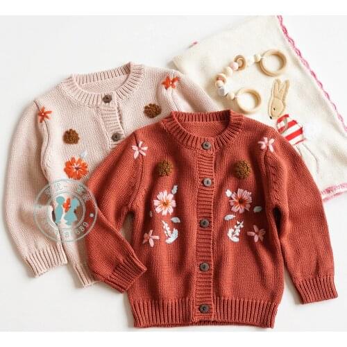 Baby Girls Cardigan Fashion Quality Flower Knit Sweater Casual Jacket for Girls Toddler Clothing Cardigan Autumn Girl Sweaters