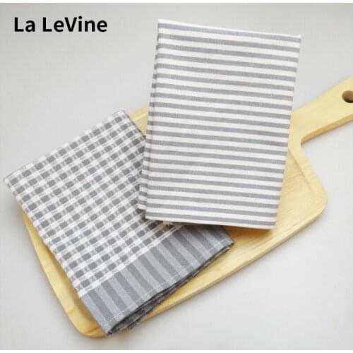 Kitchen Cotton Linen Napkin Cloth Lattice Stripe Thicken Party Wedding Restaurant Wear-Resistant Background Table Decorative