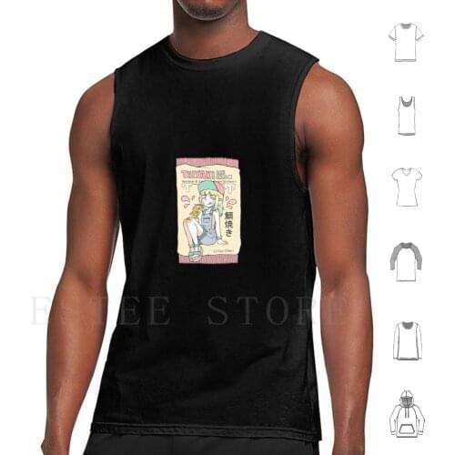 Taiyaki Tank Tops Vest Sleeveless Japanese Kawaii Cute