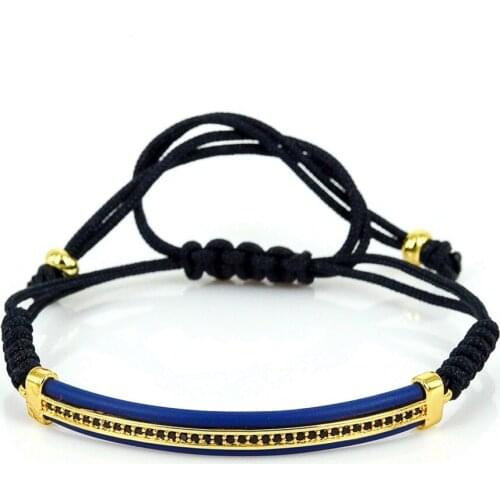 Fashion Men Bracelet Micro Pave Black CZ Braiding Anil Arjandas Men Macrame Bracelet with High Quality