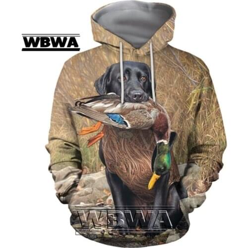 Brand Hoodies Clothes Hunting Duck 3D Printed Mens Hooded Sweatshirt Unisex Streetwear Pullover Casual Jacket Tracksuits KJ02