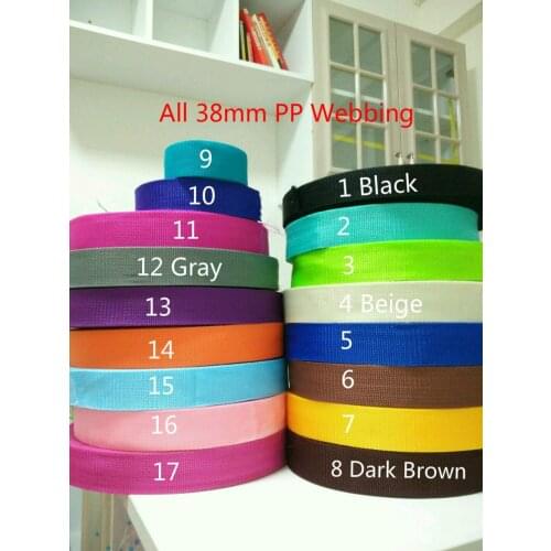 New High Quantity 1.5" 38mm Width*10 Yards/Roll Polyester PP Webbing Ribbon Band For Garments Bags Handmade Sewing Accessories
