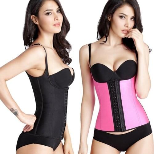 New Style Latex Corset with Steel Bones Sweating and Abdomen Adjustable Small Straps Rubber Corset Waist and Abdomen Were Thin