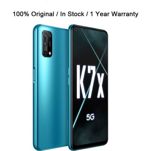 Official Oppo K7X 5G Android Phone 5000mAh Battery 30W Fast Charger 6.5" Screen 90HZ Dimensity 720 48.0MP Fingerprint Face ID