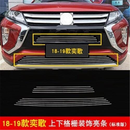 Stainless steel Front under Grille Around Trim Racing Grills Trim for Mitsubishi Eclipse Cross 2018-2020 Car-styling