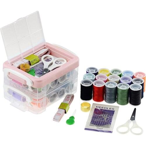 Portable travel sewing box kitting needles tools home sewing kits home sewing equipment