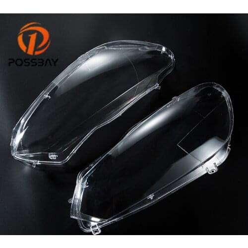 POSSBAY Clear Car Transparent Housing Headlight Headlamp Lens Shell Cover Lamp Assembly for Golf Cabriolet(Typ 5K) 2011-present