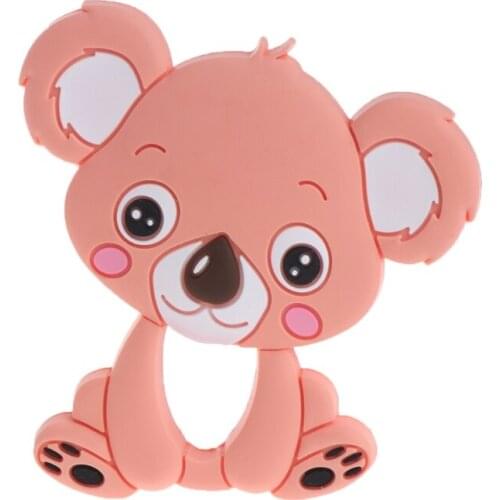 Bear Baby Teethers Silicone Teething Toys Chew Charms Infants Bpa Free Diy Necklace Pendant Q1FE