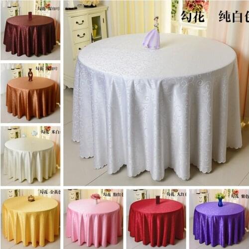 Tablecloth jacquard table cover for wedding hotel dinner room table linen decoration wholesale damask pattern