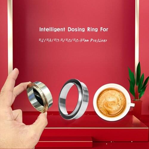 Special Intelligent Dosing Ring Stainless Steel Coffee Powder Funnel Anti-fly Powder Brewing Bowl For 51/53/57/58mm Portafilter